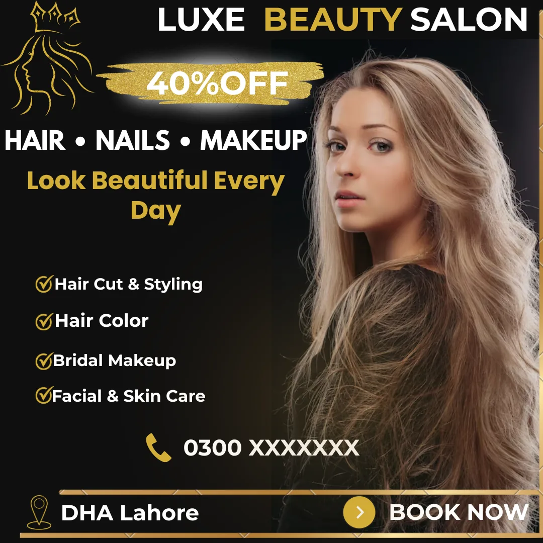 Luxe Beauty Salon flyer