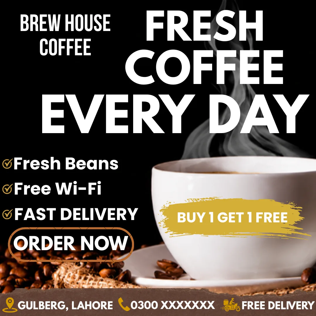 Brew House Coffee flyer