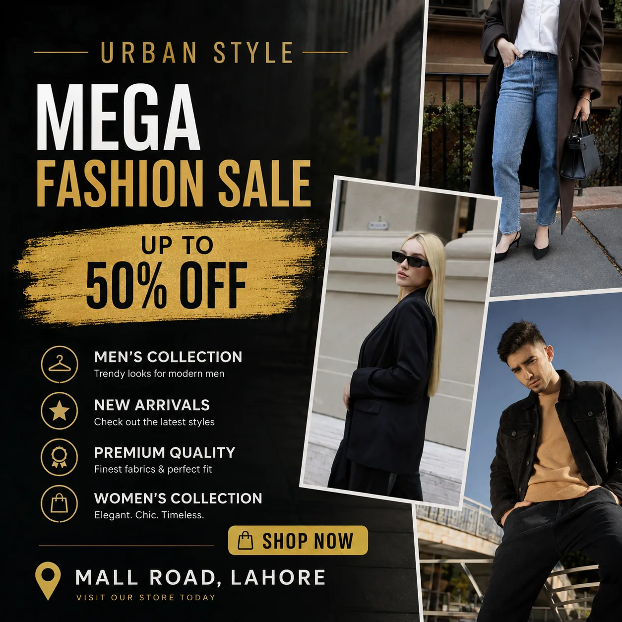 Urban Style fashion sale flyer